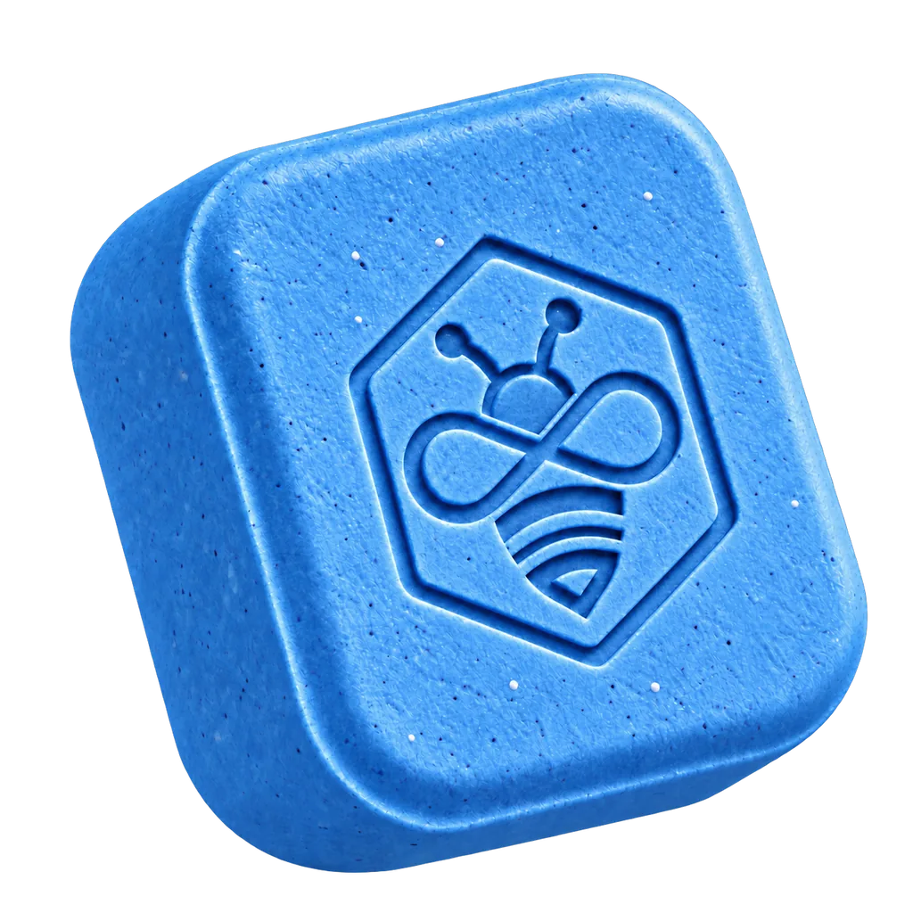 Beema Health ED Mints - dissolvable erectile dysfunction tablet embossed with the Beema Health logo